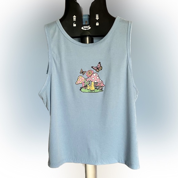 orange kiss Tops - SOLD X Mushroom Butterfly tank top